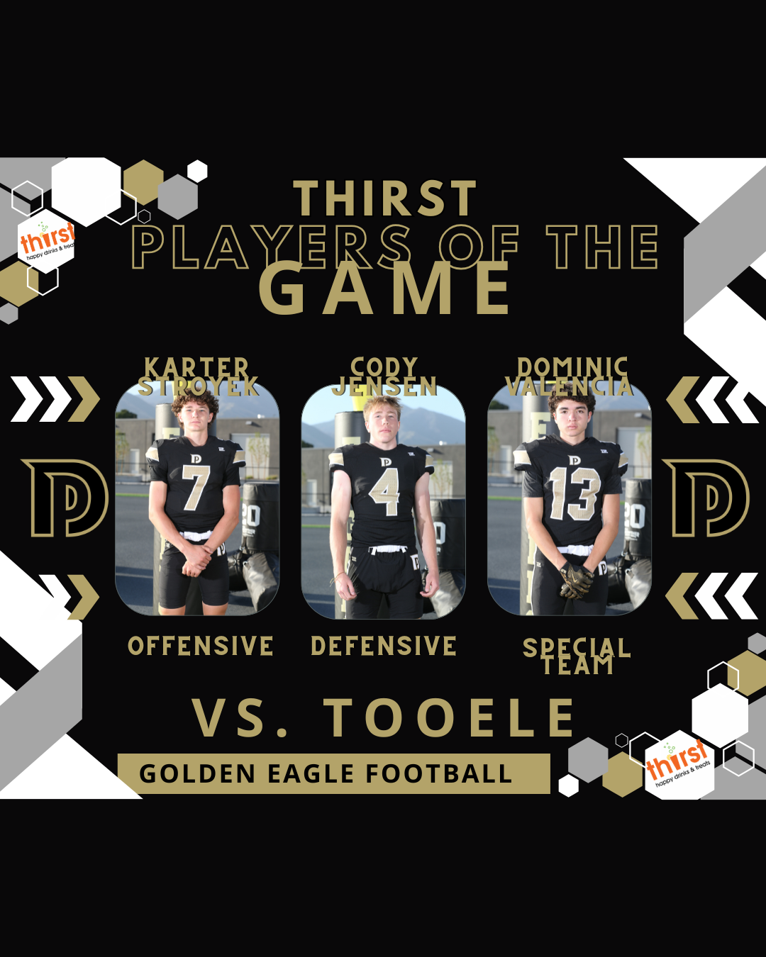Football Player Of The Game Vs Tooele